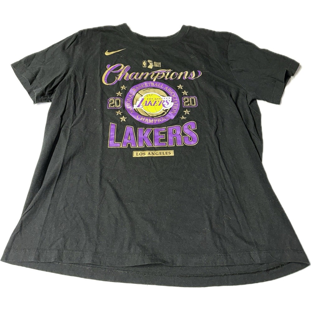 Los Angeles Lakers Nike Women's Size L 2020 Finals Champions Locker Room T-Shirt